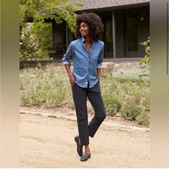 Frank & Eileen Blackstone The Italian Peach Twill Utility Pants in Size 4 - Picture 2 of 9